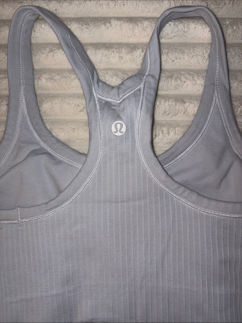 lululemon athletica Light Blue Ribbed Racerback Tank - Picture 3 of 4